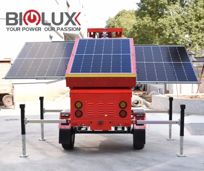 BIGLUX-aurinkojärjestelmän aurinkopaneelit aurinkovalvontakameralla