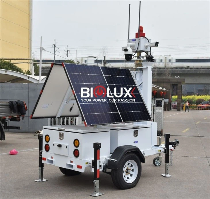 New Published Efficient Solar Trailer With Camera For Security Surveillance