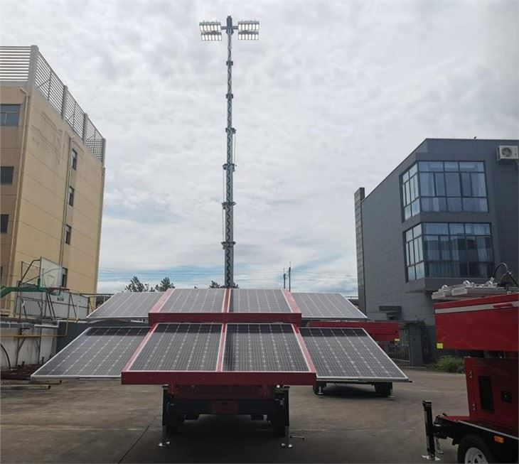 12M Telescopic Mast Mobile Light Tower