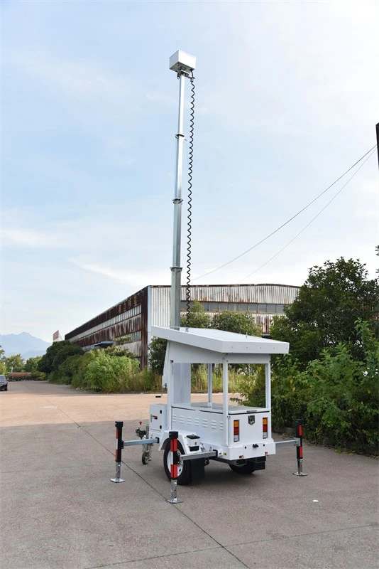 Sliding Solar Panel Mobile Cctv Tower